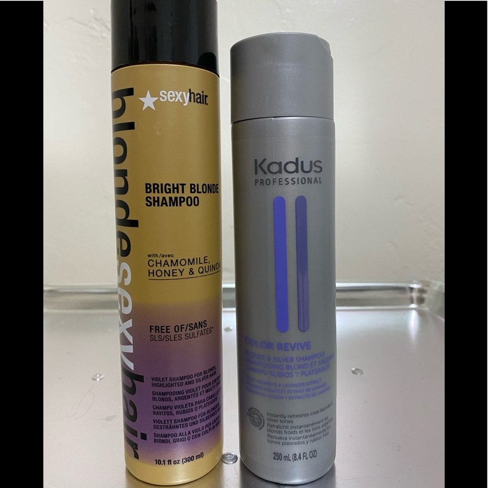 DUO- 2 violet shampoo Sexy Hair and kadus